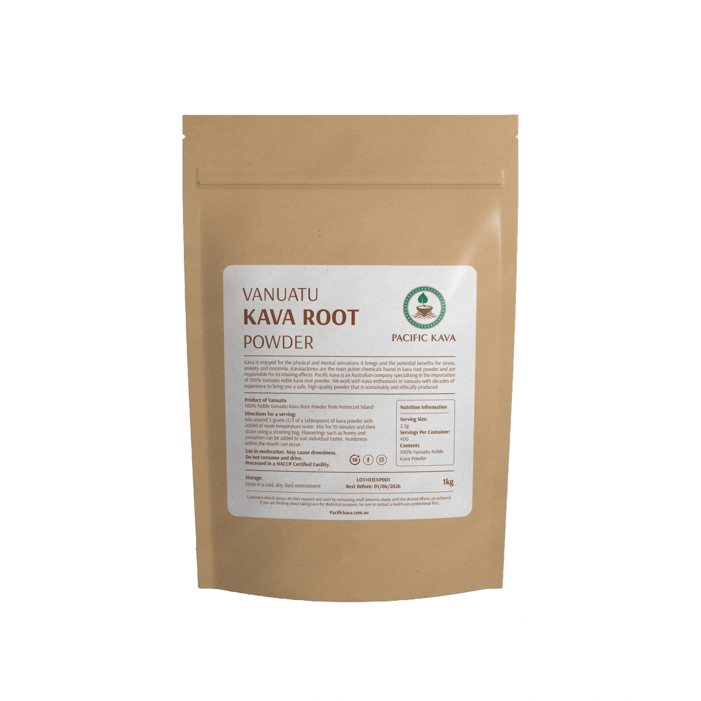 2KG Vanuatu Borogoru Noble Kava Powder - Pacific Kava